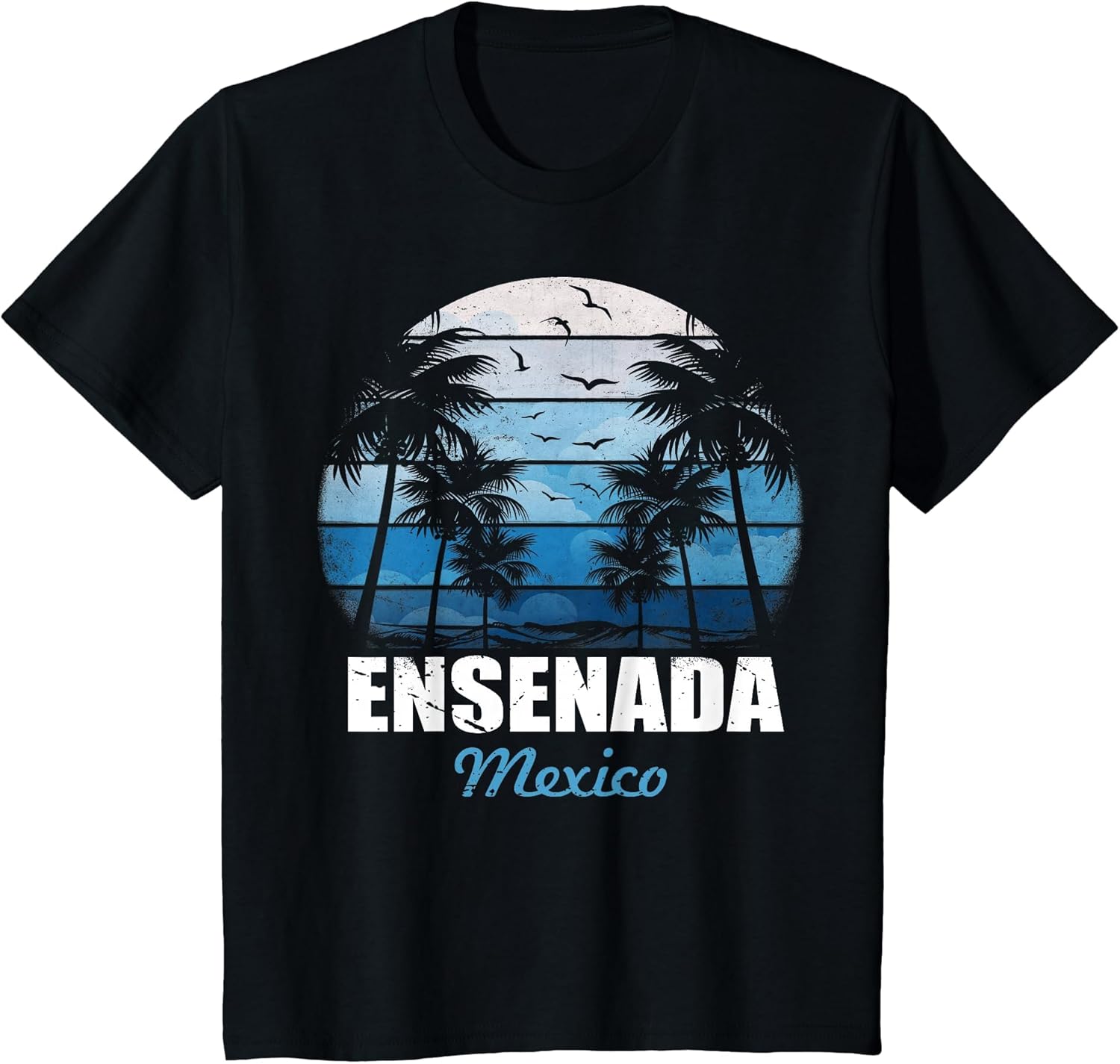 Retro Ensenada Mexico Sunset Vintage Vacation Souvenir