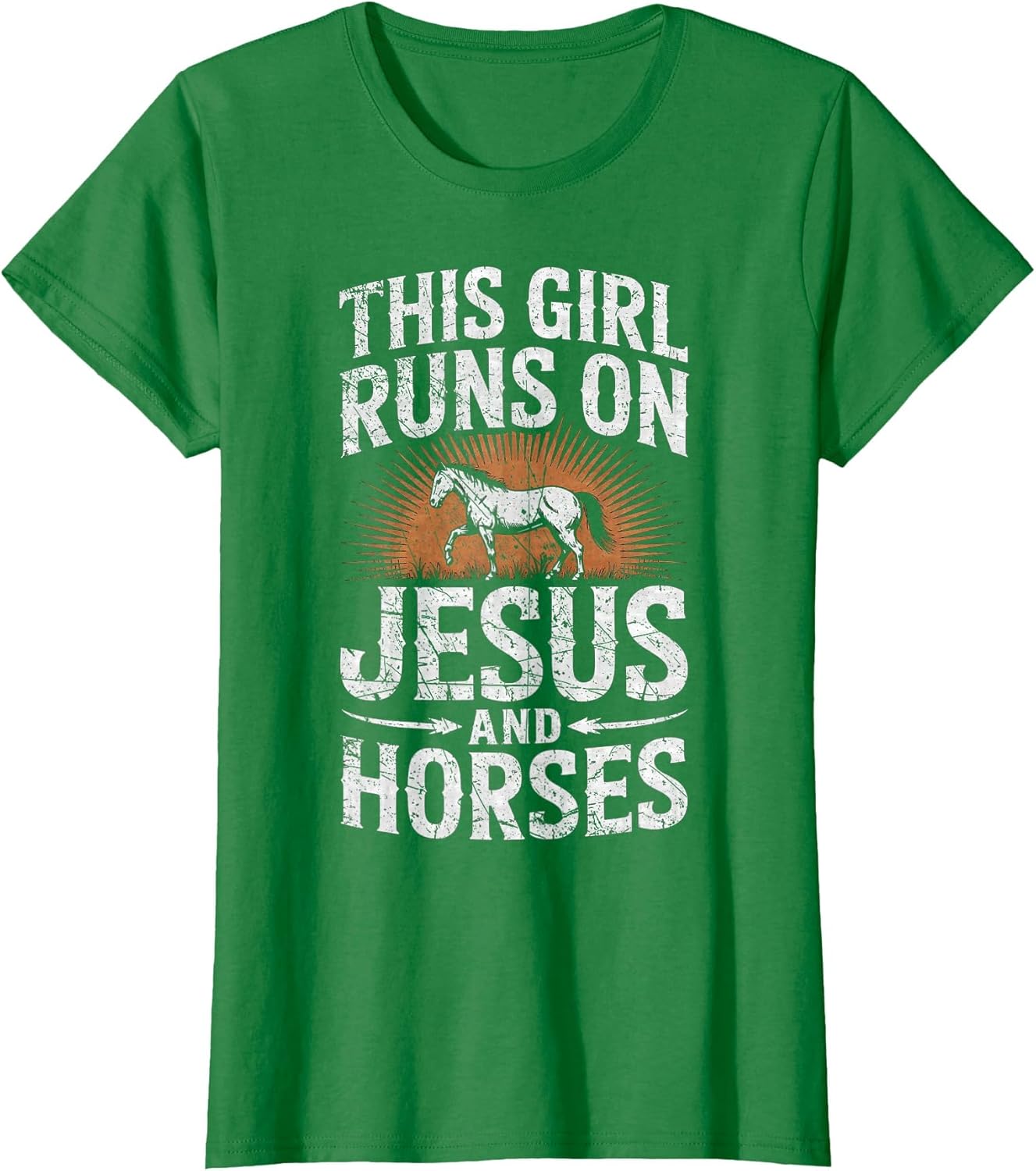 This Girl Runs On Jesus and Horses Horse Riding Equestrian