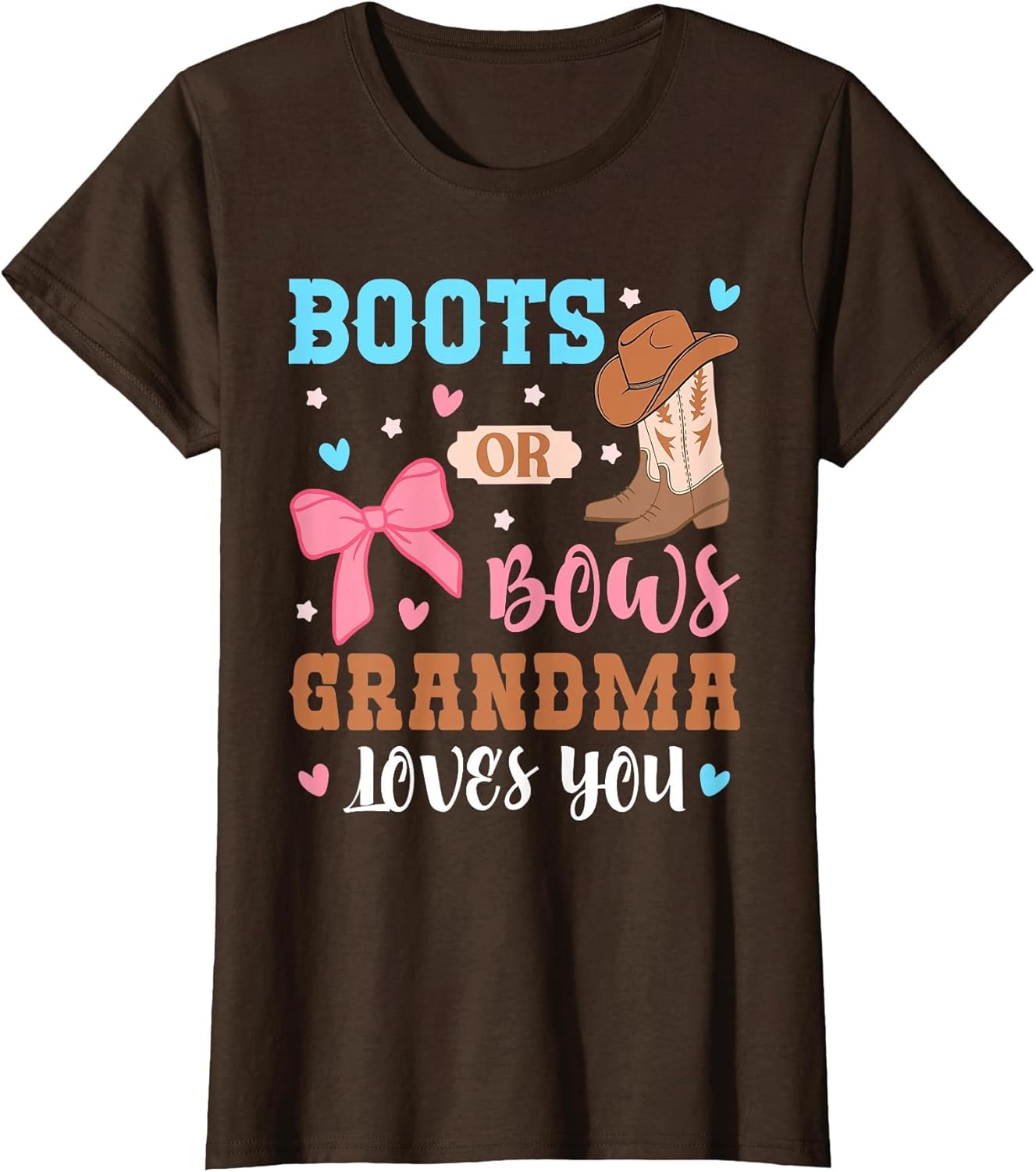 Boots Or Bows Grandma Loves You Gender Reveal Outfit Grandma