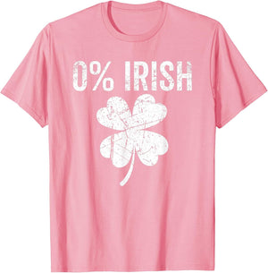 St. Patrick's Day Vintage Lucky Funny 0% Irish