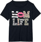 Mom Life Leopard Lips Stripe Graphic Funny Mother's Day