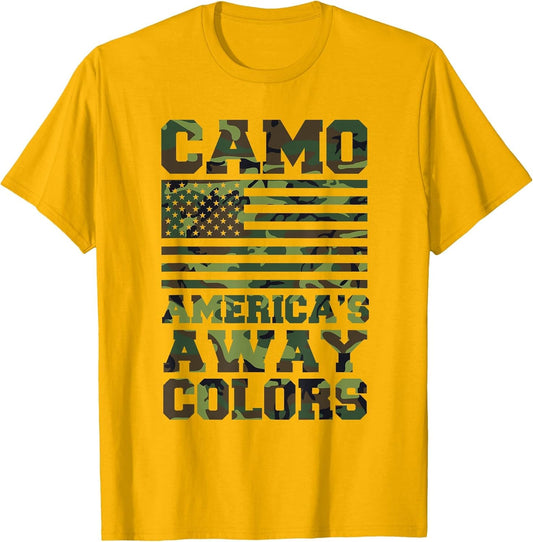 Camo America's Away Colors Patriotic T Shirt