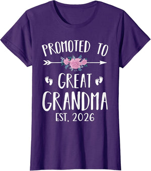 Promoted to Great Grandma Est 2026 New Great Grandmother