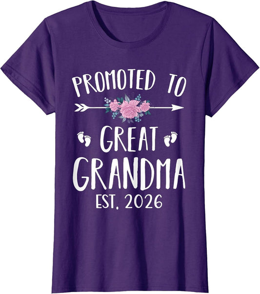 Promoted to Great Grandma Est 2026 New Great Grandmother