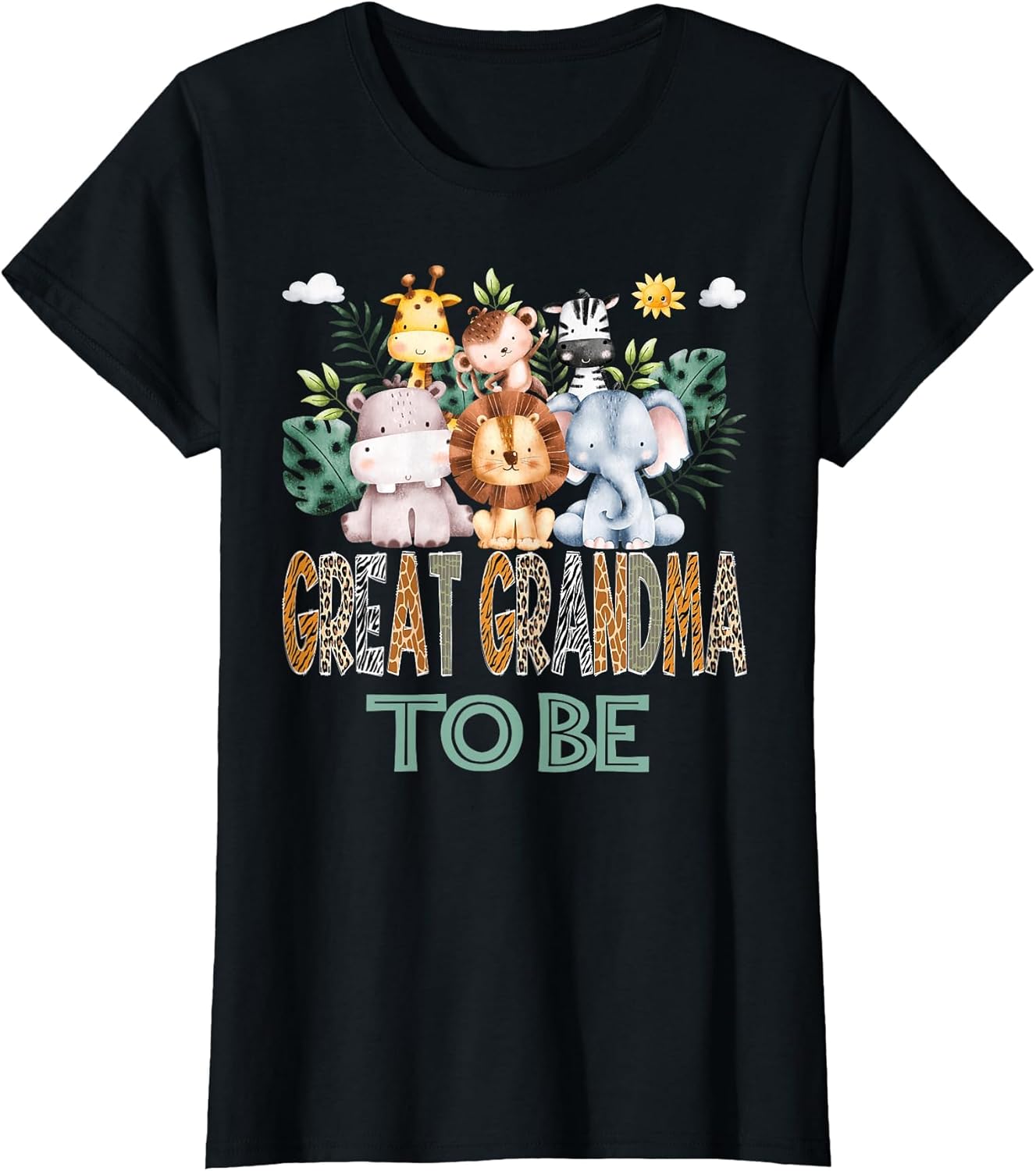 Soon to Be Great Grandma Jungle Animal Safari Gender Reveal