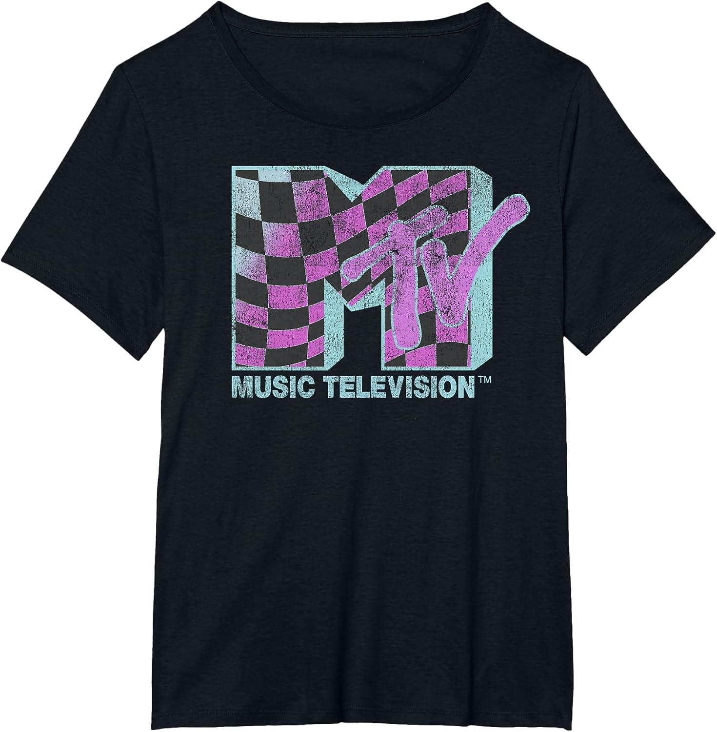 MTV Music Television Checker Wave Logo