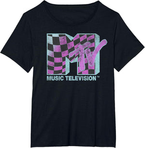 MTV Music Television Checker Wave Logo