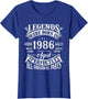 40th Birthday Shirt Vintage Born in 1986 40 Years Old B-Day