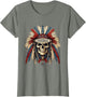 Cherokee Native Indian Skull Warrior American Heritage