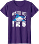 Watch Out I'm 6 Shark Sea Animal 6th Birthday Party Gift