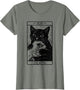 Black Cat Tarot Card Shirt, Funny Witchy Halloween Meme