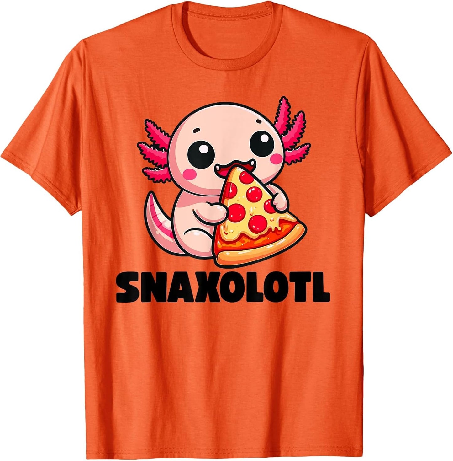 Axolotl Funny Snaxolotl Snacks a lot Pizza Eating Axolotl