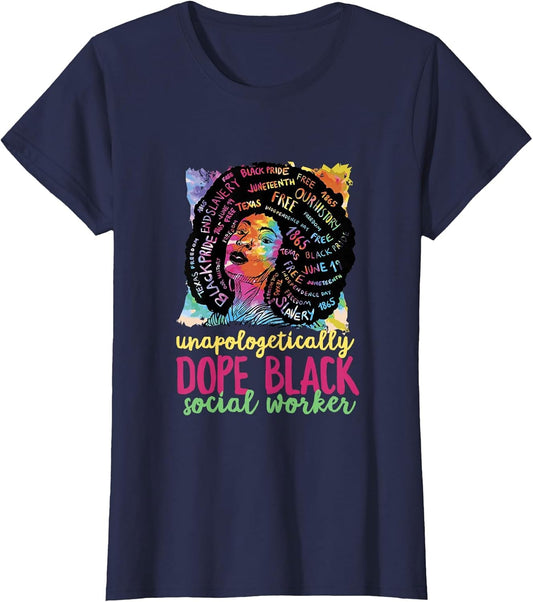 Dope Black Social Worker Black History Month & Juneteenth