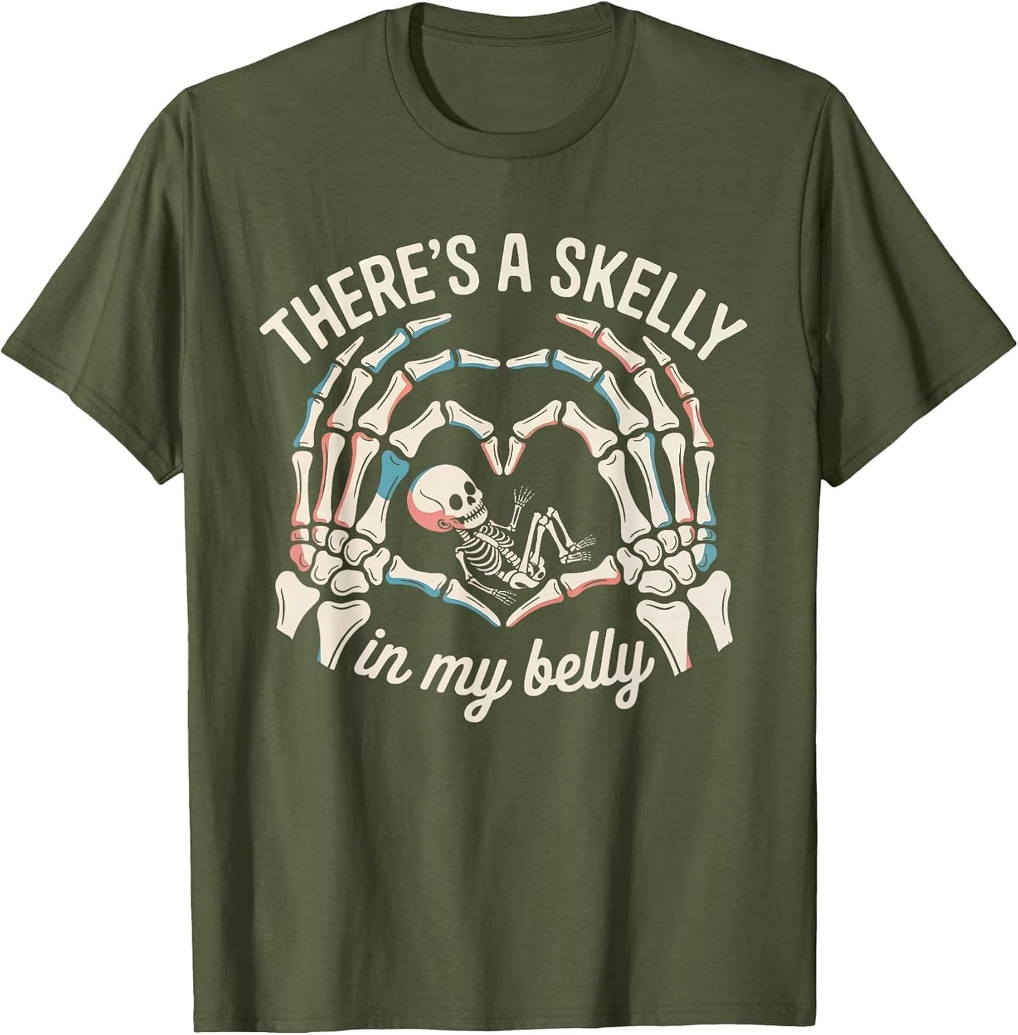 Skeleton Pregnancy Halloween There's a Skelly in My Belly