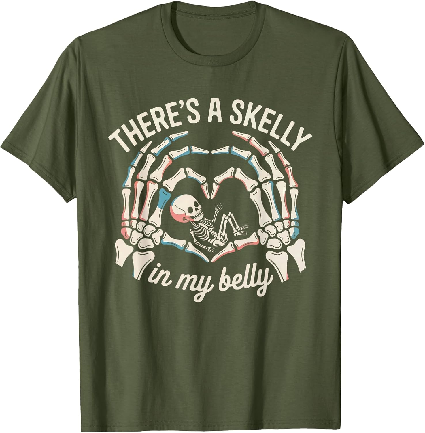 Skeleton Pregnancy Halloween There's a Skelly in My Belly