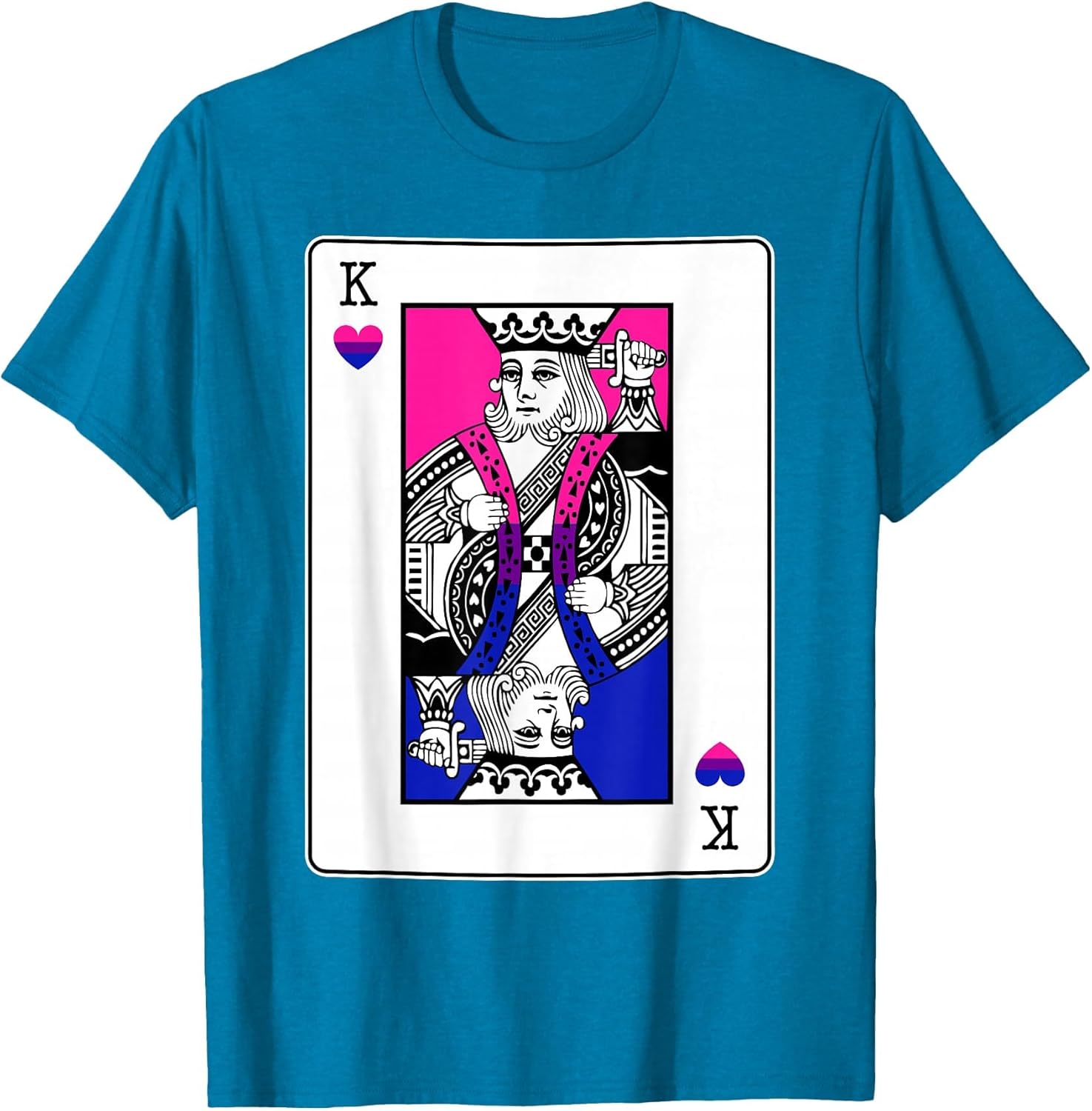Bisexual King of Hearts LGBT-Q Bi Pride Ally Couple Matching