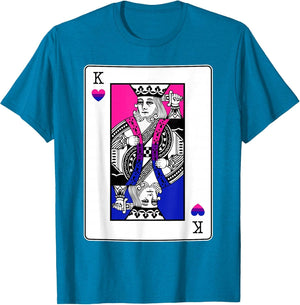 Bisexual King of Hearts LGBT-Q Bi Pride Ally Couple Matching