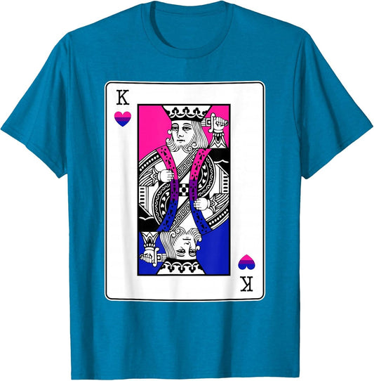 Bisexual King of Hearts LGBT-Q Bi Pride Ally Couple Matching