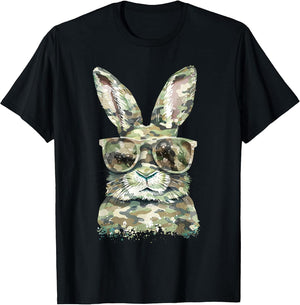 Funny Bunny Glasses Rabbit Happy Easter Camouflage Trendy