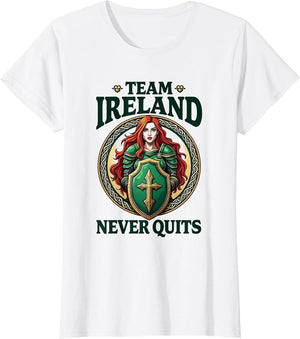 Team Ireland Never Quits Patriotic Design