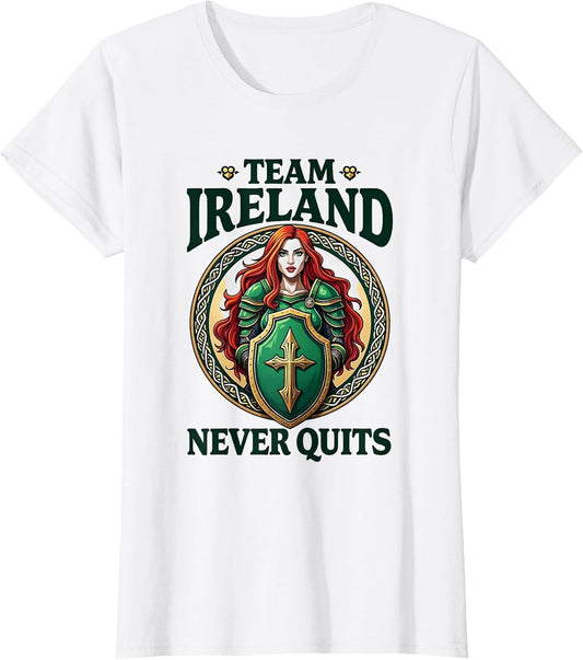 Team Ireland Never Quits Patriotic Design