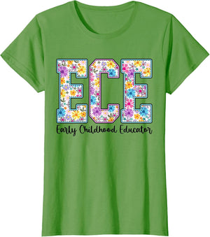 Retro ECE Early Childhood Educator Boho Floral ECE Teacher