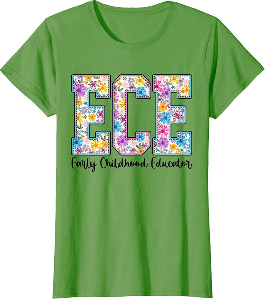 Retro ECE Early Childhood Educator Boho Floral ECE Teacher