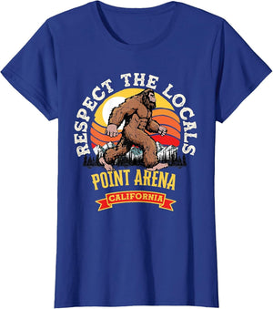 Point Arena California Respect The Locals Retro Bigfoot