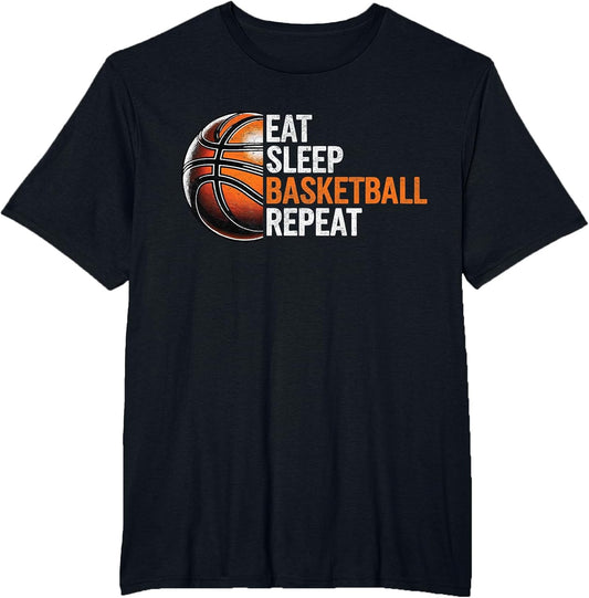 Eat Sleep Basketball Repeat Funny Basketball Coach