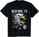 Bedford TX Patriotic Eagle USA Flag Vintage Style Design
