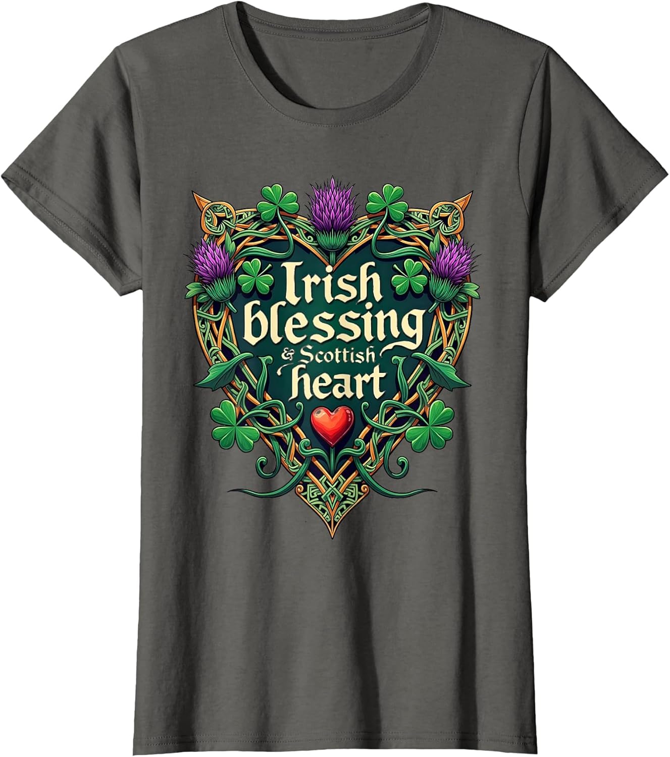 Slainte Irish Blessing Scottish Heart Design