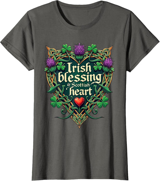 Slainte Irish Blessing Scottish Heart Design
