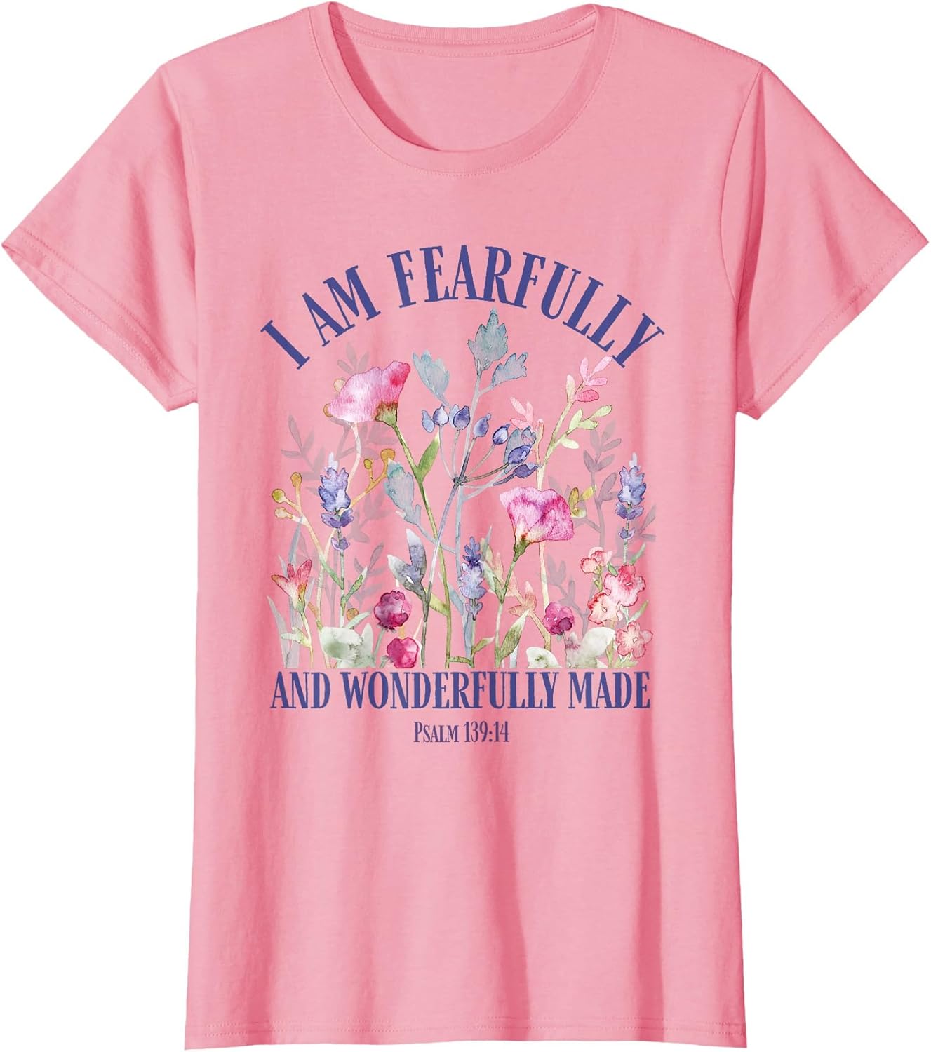 Fearfully and Wonderfully Made Floral Christian Bible Verse