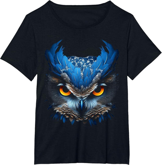 Owl Art Animal Face Graphic Motif Owl