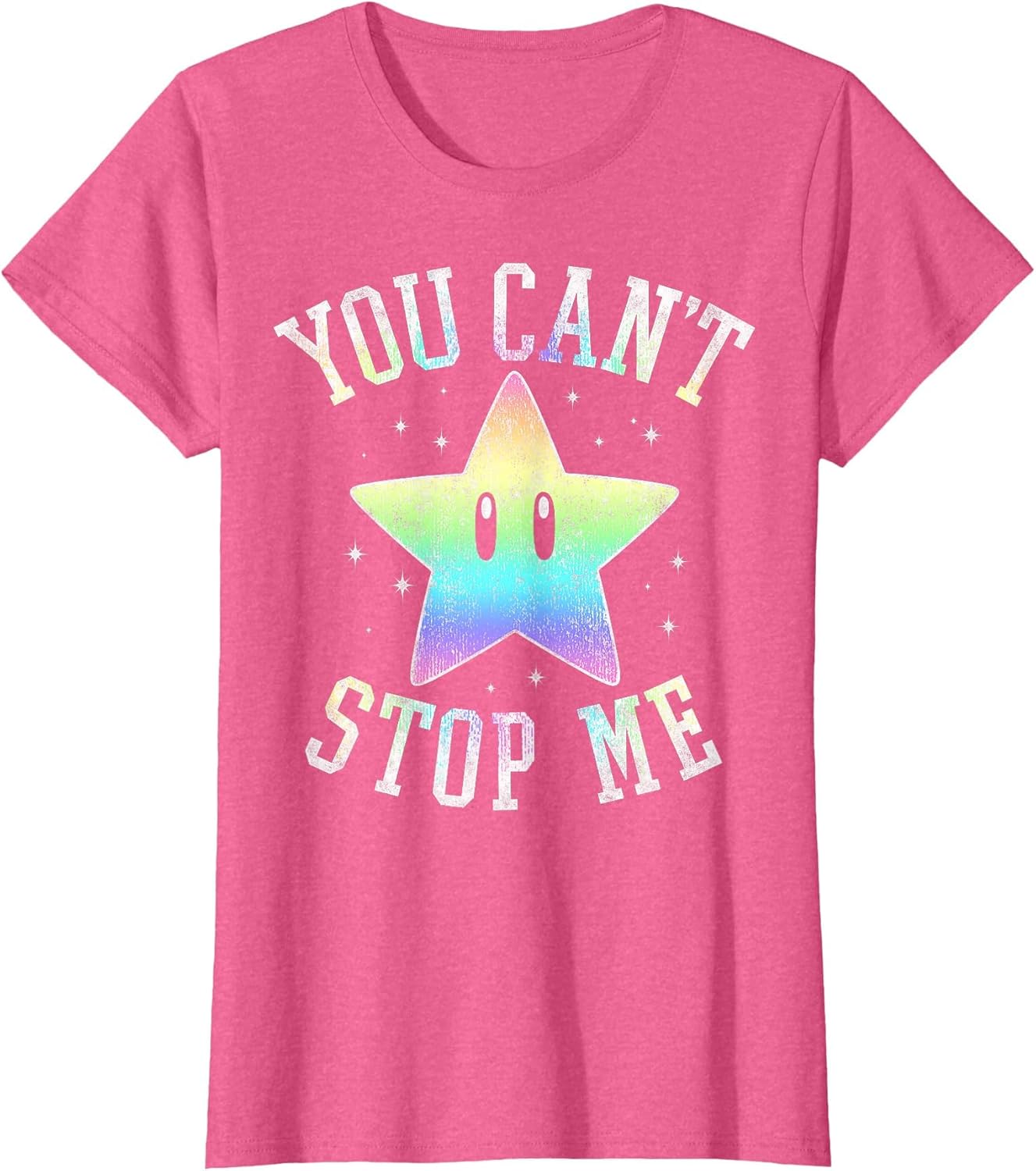 Super Mario You Can't Stop Me Neon Gradient Portrait