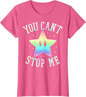 Super Mario You Can't Stop Me Neon Gradient Portrait