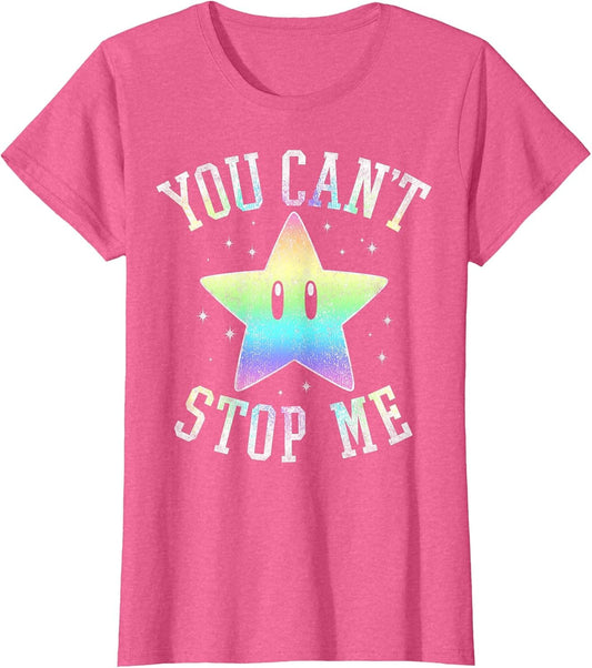 Super Mario You Can't Stop Me Neon Gradient Portrait