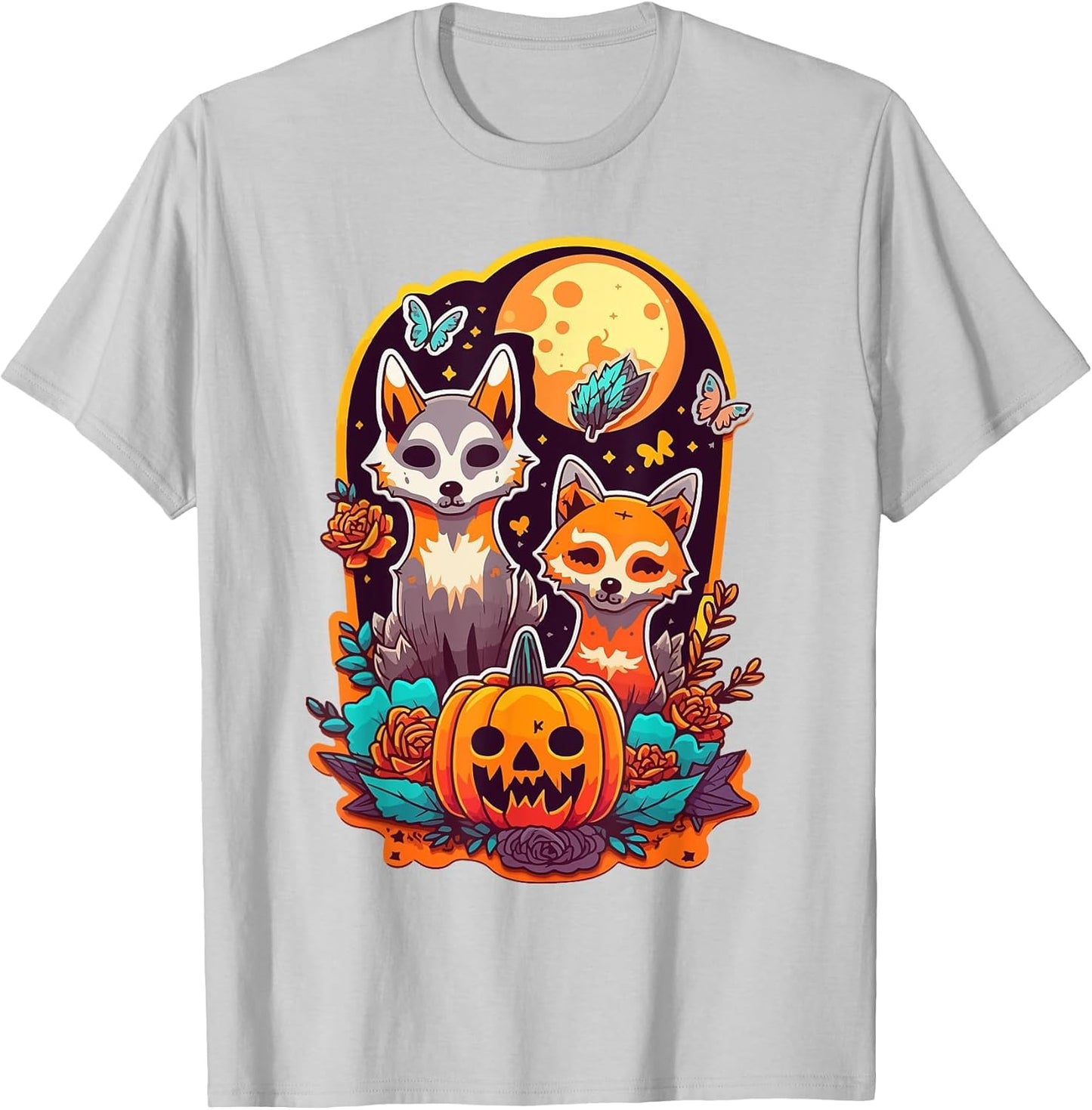 Sugar Skull Wolf Fox Cute Trick-or-Treat Anime Halloween