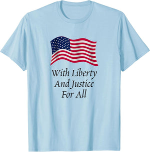 with Liberty and Justice for All American Flag Patriotic