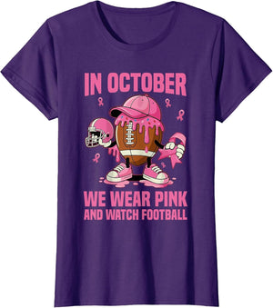 Breast Cancer Awareness Football in October We Wear Pink