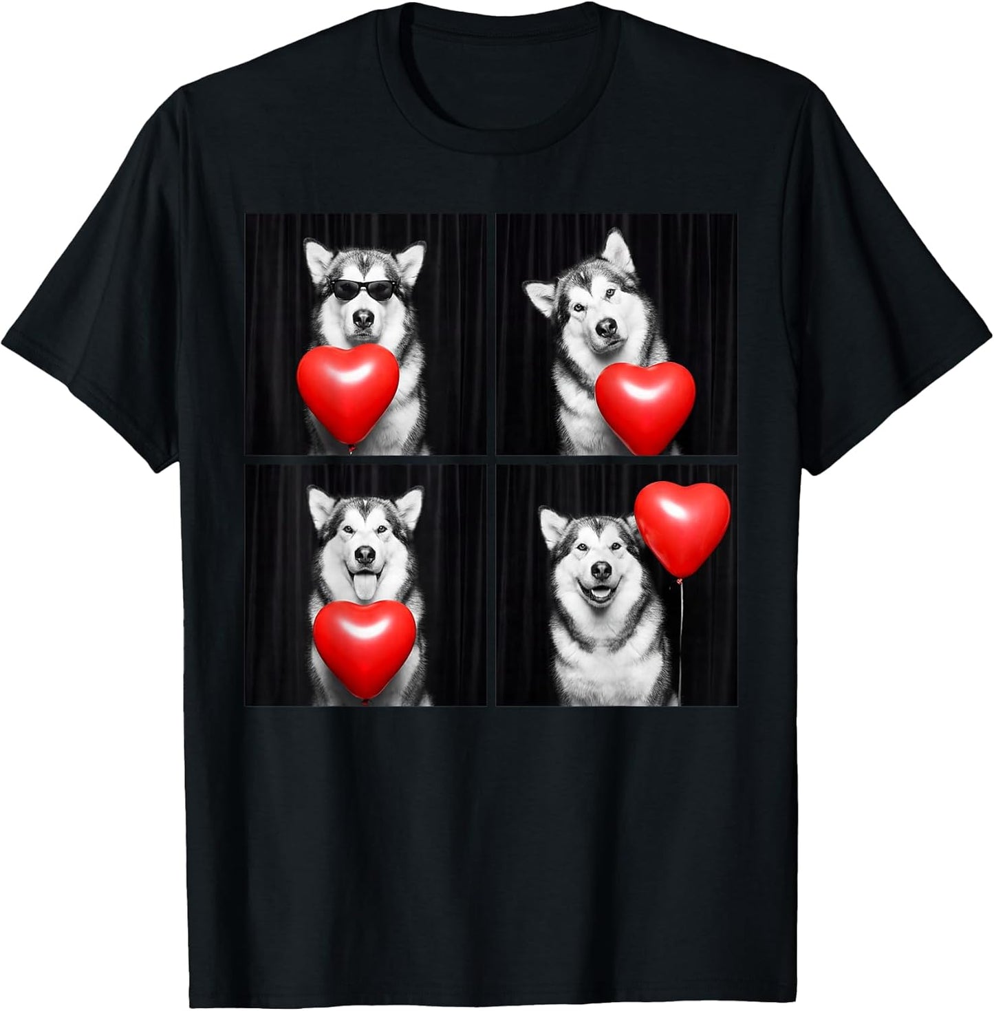 Alaskan Malamute Photobooth Dog Lover Design Valentines
