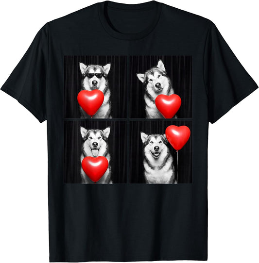 Alaskan Malamute Photobooth Dog Lover Design Valentines