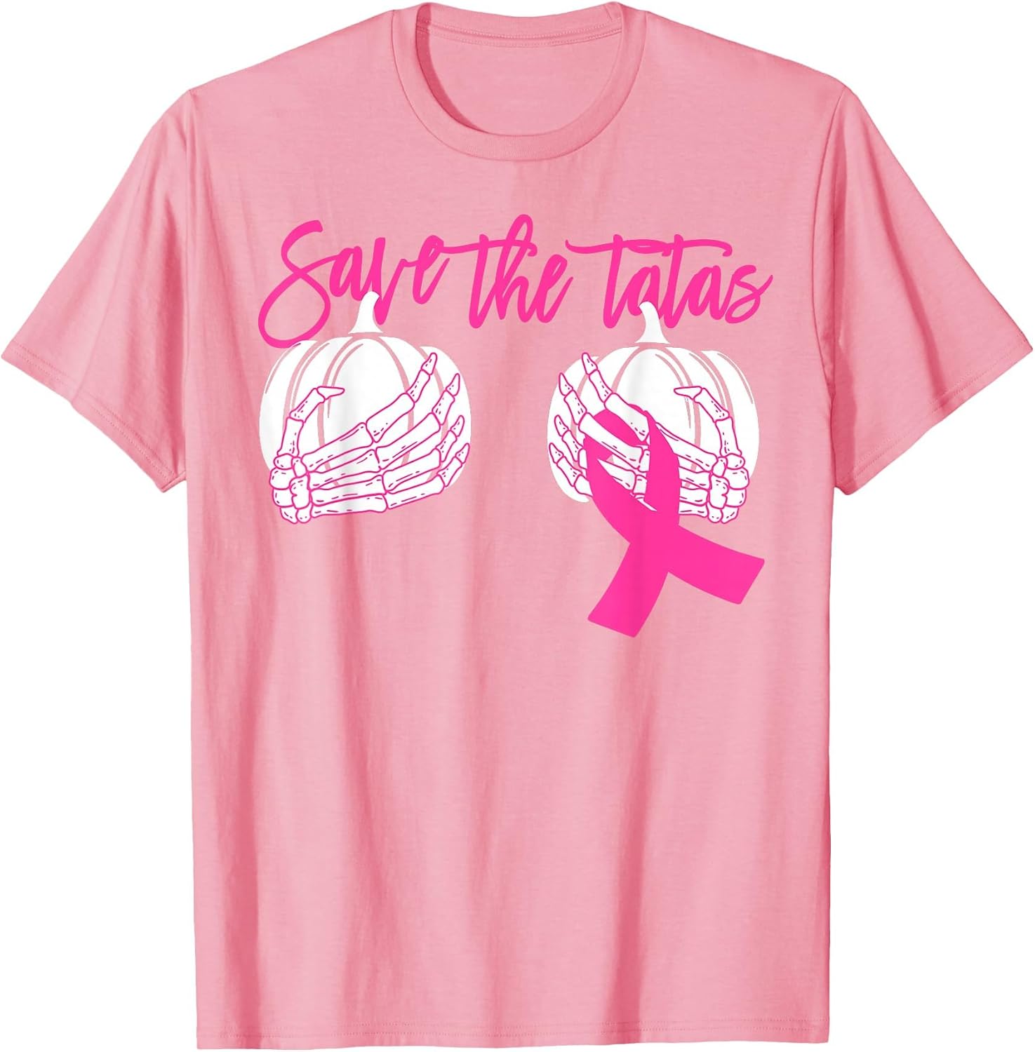 Save The Tatas Pumpkin Women Breast Cancer Awareness