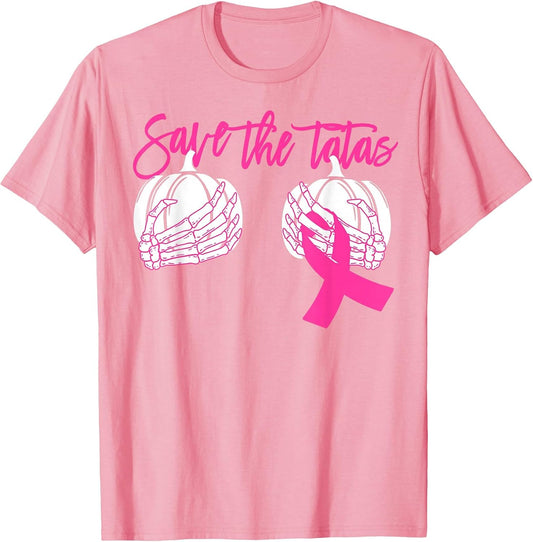 Save The Tatas Pumpkin Women Breast Cancer Awareness