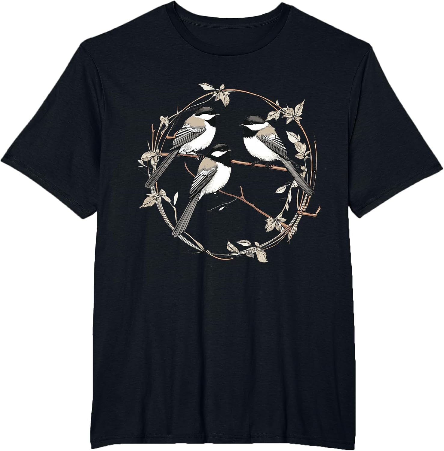 Black Capped Chickadee Geometric Patten Art,Cute Bird Lover