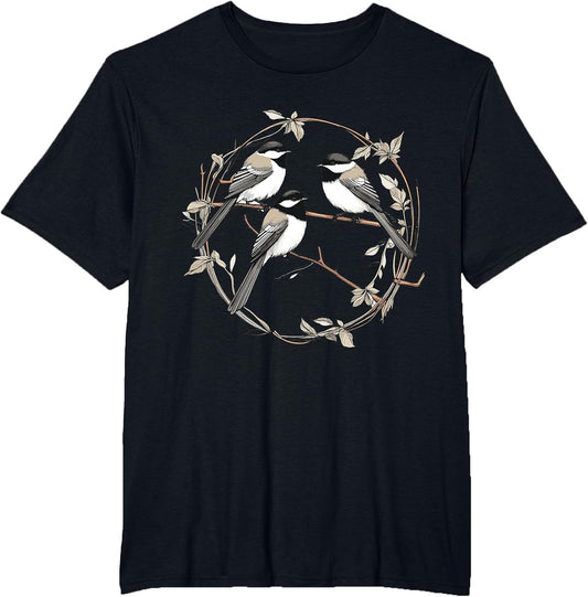 Black Capped Chickadee Geometric Patten Art,Cute Bird Lover