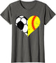 Soccer Softball Heart Funny Soccer Softball Mom