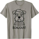 Schnauzer Dog French France Bonjour Vintage