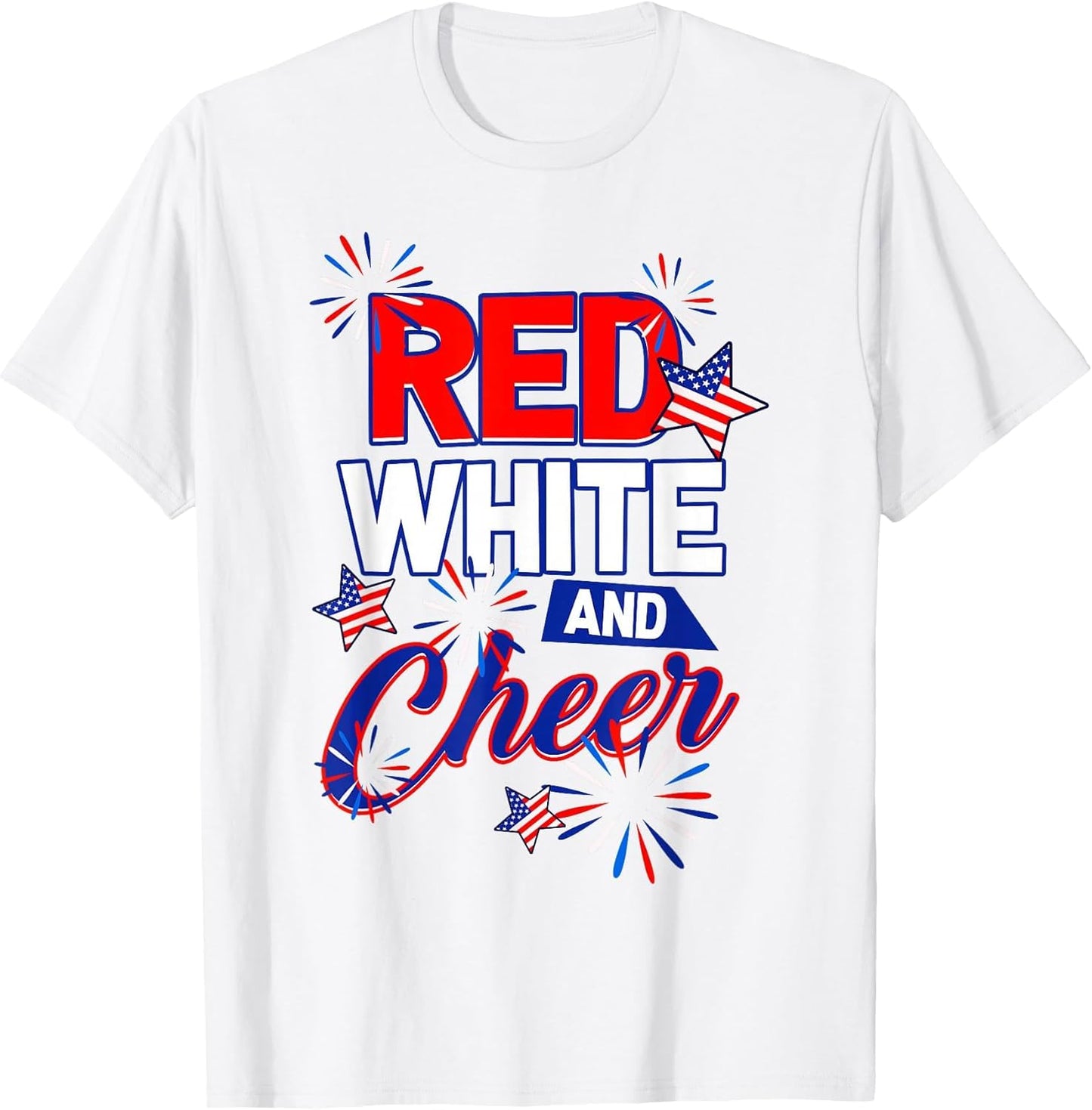 Patriotic Red White and Cheer USA Fireworks 4th of July