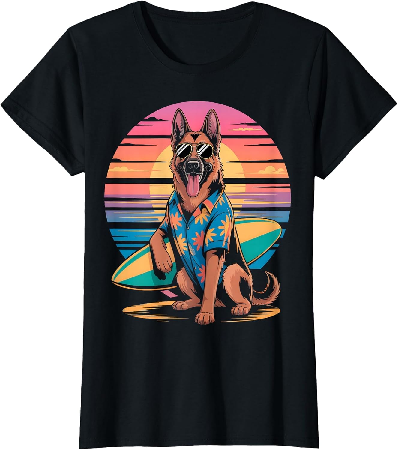 German Shepherd Surfer Dog